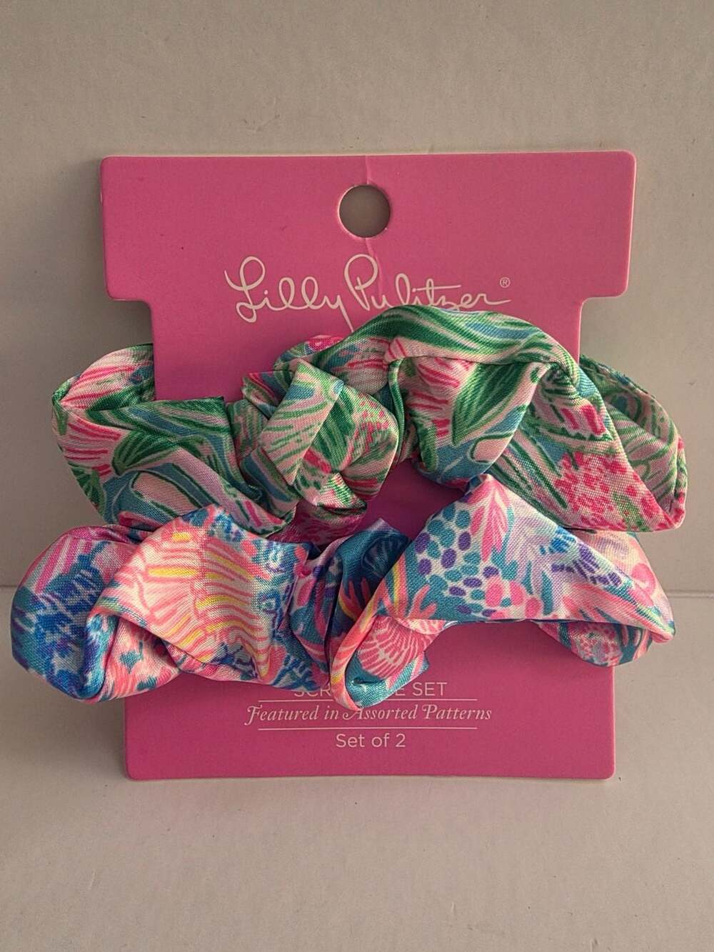 Lilly Pulitzer Satin Scrunchie Set, Set of 2, Assorted Patterns